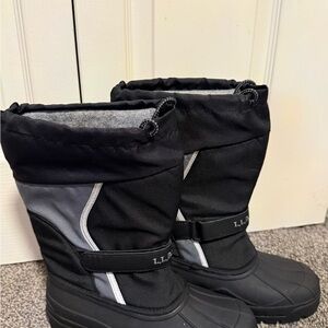 L.L. Bean Kids Black and Gray Boots